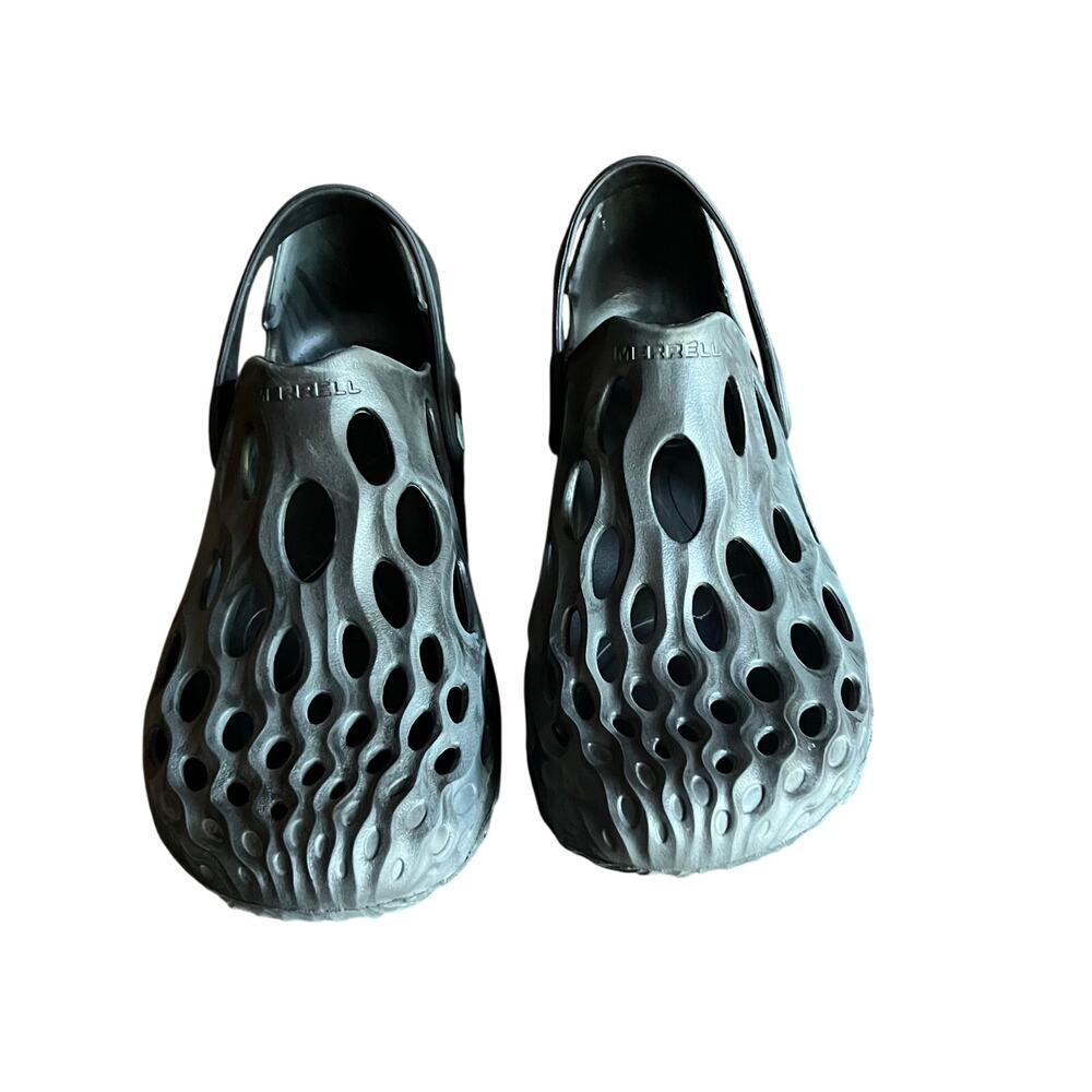 Merrell Hydro Moc Black Water Shoe Slip On Cutouts Rubber Clog M7.5 W9